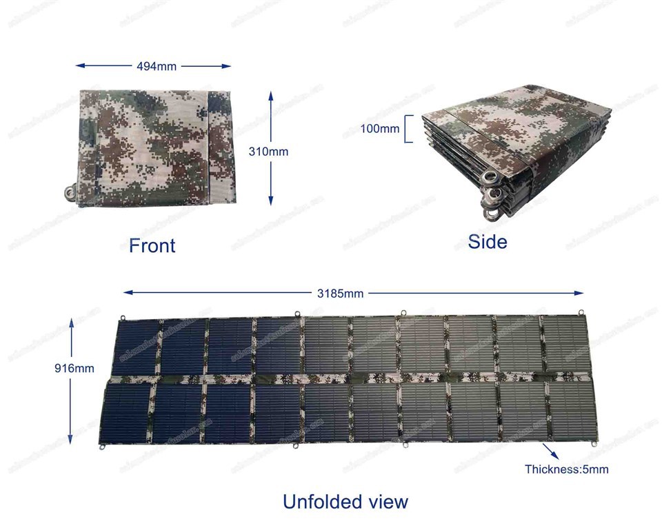400W Camouflage Back Pack Solarmodule