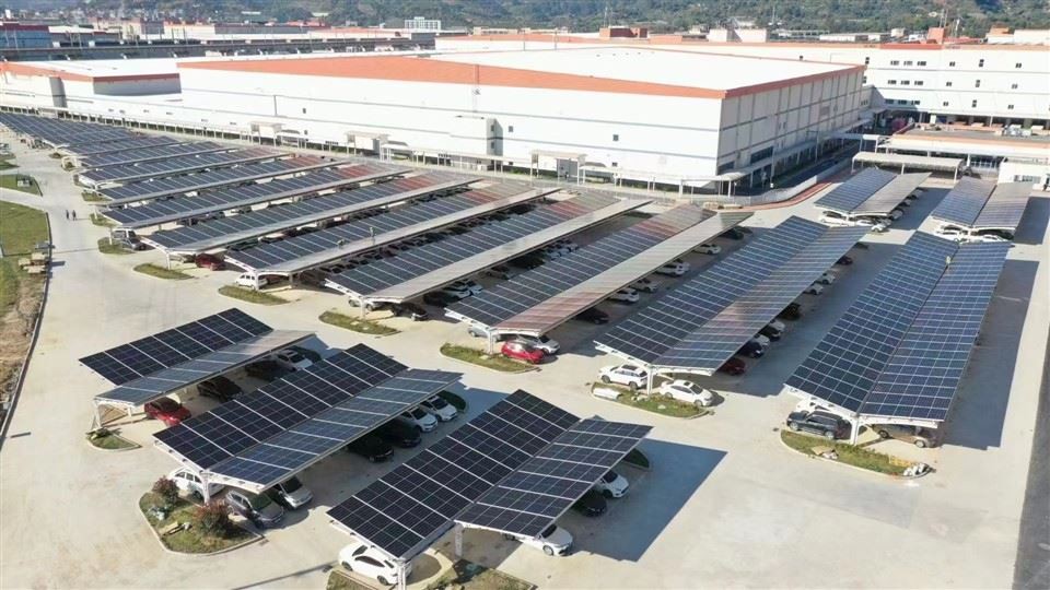 Komplettes Carport -Sonnensystem